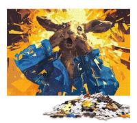 Puzzle da 1000 pezzi per adulti, puzzle con lepre, arte, emozioni e paura, puzzle per adulti e puzzle in legno, decorazioni per la casa, regali di Natale, 1000 pezzi (75x50 cm)