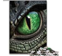 Puzzle da 1000 pezzi per adulti,puzzle con l'occhio del drago verde per adulti,rompicapo impegnativo da 1000 pezzi per adolescenti,perfetto come decorazione per la casa o come regalo 26x38cm