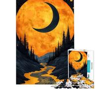 Puzzle da 1000 pezzi per adulti puzzle con luna crescente surreale giocattolo decorativo per la casa regalo per donne regali per amici e familiari (50x75cm)
