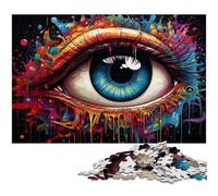 Puzzle da 1000 pezzi per adulti puzzle con occhi fantasy colorati giochi educativi regali di Natale e compleanno per adolescenti dai 14 anni in su 1000 pezzi (38x26 cm)