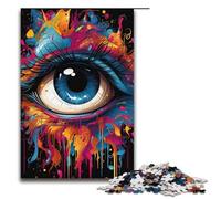 Puzzle da 1000 pezzi per adulti puzzle con occhi fantasy colorati puzzle in legno per adulti gioco impegnativo 1000 pezzi (38x26 cm)
