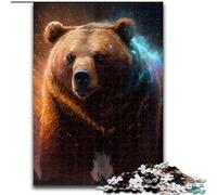 Puzzle da 1000 pezzi per adulti, puzzle con orso bruno, dimensioni 50x75cm, regalo perfetto per l'arredamento della casa e per il divertimento delle feste.