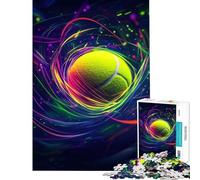 Puzzle da 1000 pezzi per adulti puzzle con pallina da tennis al neon 1000 pezzi decorazione per la casa giocattolo assemblaggio divertimento in famiglia e serate di gioco (38x26cm)