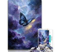 Puzzle da 1000 pezzi per adulti puzzle con pittura a olio a forma di farfalla per adolescenti ideali come regalo per tutta la famiglia dai 14 anni in su 75x50cm