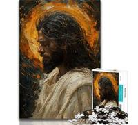 Puzzle da 1000 pezzi per adulti, puzzle con pittura a olio di Gesù, ideali come regalo per tutta la famiglia dai 14 anni in su (dimensioni 75x50cm)