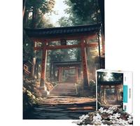 Puzzle da 1000 pezzi per adulti puzzle con portale di un santuario giapponese giocattolo decorativo da parete difficile regalo per amici e familiari (75x50cm)