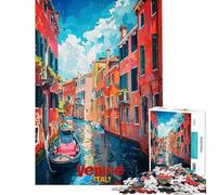 Puzzle da 1000 pezzi per adulti puzzle con poster artistico di Venezia puzzle per ragazzi giochi divertenti modelli da assemblare regali unici per compleanno e Natale (dimensioni 38x26cm)