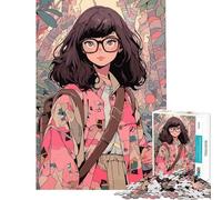 Puzzle da 1000 pezzi per adulti puzzle con ragazze anime nerd giocattolo antistress per adulti ideale per passare il tempo durante le vacanze a casa (dimensioni 38x26cm)