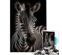 Puzzle da 1000 pezzi per adulti puzzle con ritratto di zebra puzzle fotografico da 1000 pezzi decorazione per la casa giocattoli regali per donne regali per amici e familiari (38x52cm)