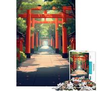 Puzzle da 1000 pezzi per adulti puzzle con sentiero del santuario giapponese puzzle da 1000 pezzi giocattolo educativo regalo di compleanno compleanno e altri compleanni (50x75cm)