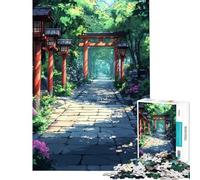 Puzzle da 1000 pezzi per adulti puzzle con sentiero in giardino giapponese gioco rompicapo per adulti analisi e logica compleanno e Natale (dimensioni 38x52cm)