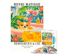 Puzzle da 1000 pezzi per adulti puzzle con stampa artistica del cane nella vasca da bagno di Henri Matisse puzzle da 1000 pezzi giocattolo educativo di compleanno per compleanno e altri compleanni