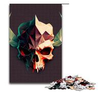 Puzzle da 1000 pezzi per adulti puzzle con teschio di demone orco decorazione da parete antistress 75x50 cm