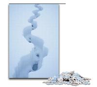 Puzzle da 1000 pezzi per adulti puzzle con tracce di volpe nelle nevi regali di compleanno per adolescenti dai 14 anni in su 1000 pezzi (38x26 cm)