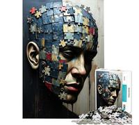 Puzzle da 1000 pezzi per adulti puzzle con volto dipinto ad olio gioco pratico per adulti decorazione per la casa ideale come regalo (dimensioni 38x26cm)