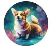 Puzzle da 1000 pezzi per adulti, puzzle Corgi per adulti, ideali per gli innamorati, perfetti per Natale, Capodanno e San Valentino (dimensioni 67,5x67,5 cm)