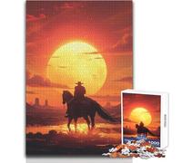 Puzzle da 1000 pezzi per adulti, puzzle Cowboy nel deserto, gioco impegnativo, giocattoli, idee regalo, sfide difficili, dimensioni 38x52cm