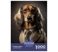 Puzzle Da 1000 Pezzi Per Adulti Puzzle Cream Dachshund Mafia Boss Puzzle Giocattolo Decorazione Da Parete Ma Divertente E Umoristico Divertimento A Casa Attività, 52x38cm/1000pcs