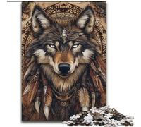 Puzzle da 1000 pezzi per adulti,puzzle da 1000 pezzi raffigurante il lupo indiano,regalo di Natale per adolescenti,riduzione dello stress, fantastico per la famiglia (dimensioni 50x75cm)