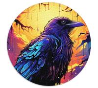 Puzzle da 1000 pezzi per adulti, puzzle da colorare raffiguranti corvo, ideali per il divertimento in famiglia, il relax e come regalo per le feste, 67,5x67,5 cm.