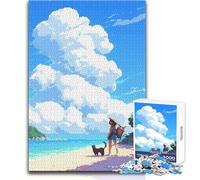 Puzzle da 1000 pezzi per adulti, puzzle da regalo, pixel art, scena sulla spiaggia, rompicapo, giochi per famiglie, analisi e logica, giocattoli fai da te, dimensioni 38x26cm