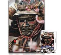 Puzzle da 1000 pezzi per adulti, puzzle da regalo, primo piano del guerriero samurai, gioco rompicapo antistress, fantastici regali e giocattoli (dimensioni 50x75cm)