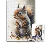Puzzle da 1000 pezzi per adulti,puzzle da regalo,scoiattolo,schizzo ad acquerello,rilassante,divertente,per il tempo libero,di alta qualità,taglio preciso,giocattolo da gioco,dimensioni 38x26cm