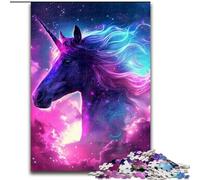 Puzzle da 1000 pezzi per adulti, puzzle da sogno a forma di cavallo viola, realizzati in cartone, regalo perfetto per compleanni, vacanze, decorazioni per feste spaziali, 1000 pezzi(26x38cm)