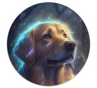 Puzzle da 1000 pezzi per adulti, puzzle da sogno con Golden Retriever per adulti, regalo di Natale per adolescenti, riduzione dello stress, fantastico per la famiglia (67,5x67,5cm)
