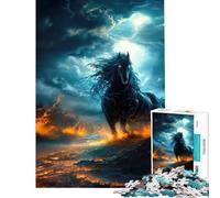 Puzzle da 1000 pezzi per adulti puzzle Dark Horse gioco educativo sfida gioco pratico antistress regalo divertente (dimensioni 38x52cm)