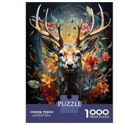 Puzzle Da 1000 Pezzi Per Adulti Puzzle Deer Wall Art Print-4 Puzzle Per Adolescenti Gioco Pratico Sfida Difficile Regalo Di Compleanno, Regali, 70x50cm/1000pcs