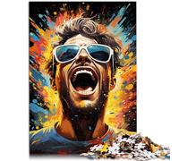 Puzzle da 1000 pezzi per adulti, Puzzle dei cartoni animati, Art Man, difficile da completare, ma divertente e umoristico, 14,96 pollici x 20,47 pollici