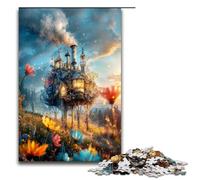 Puzzle da 1000 pezzi per adulti puzzle del castello dei fiori gioco pratico decorazioni per la casa e regali unici 1000 pezzi (75x50 cm)