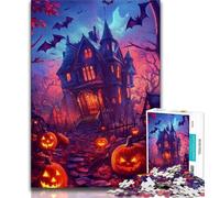 Puzzle da 1000 pezzi per adulti puzzle del castello di Halloween per adolescenti giocattoli avvincenti per la decorazione della casa sfida di intelligenza cerebrale 75x50cm