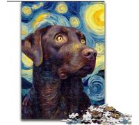 Puzzle da 1000 pezzi per adulti, puzzle del cielo notturno con Labrador, familiari e amici, sfida rompicapo (dimensioni 50x75cm)