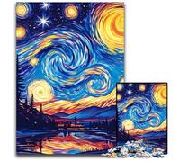 Puzzle da 1000 pezzi per adulti, puzzle del cielo notturno di Van Gogh, giochi educativi, migliora l'amore tra coppie dai 14 anni in su, 50x75cm