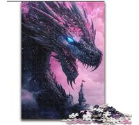 Puzzle da 1000 pezzi per adulti, puzzle del drago oscuro per adulti, familiari e amici, sfida rompicapo (dimensioni 26x38cm)