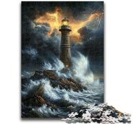 Puzzle da 1000 pezzi per adulti, puzzle del faro per adulti, regalo divertente e attività per la casa, giocattolo per i giorni di pioggia (38x26cm)
