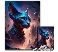 Puzzle da 1000 pezzi per adulti, puzzle del gatto Sphynx, ideale per gli innamorati, perfetto regalo di Natale, Capodanno, San Valentino, 50x75CM/19,68x29,52 pollici.