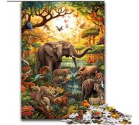 Puzzle da 1000 pezzi per adulti, puzzle del mondo animale, realizzati in cartone, interazione familiare e sfida cerebrale, sfida di attività per famiglie 1000 pezzi(26x38cm)