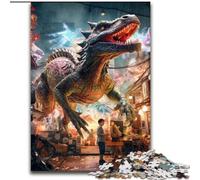 Puzzle da 1000 pezzi per adulti, puzzle del mondo dei dinosauri in legno, rompicapo impegnativo per adolescenti, divertente serata di giochi in famiglia, 1000 pezzi(50x75cm)