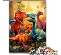 Puzzle da 1000 pezzi per adulti, Puzzle del mondo dei dinosauri, realizzati in cartone, adatti per compleanni, Halloween, Ringraziamento, Pasqua, 1000 pezzi(26x38cm)