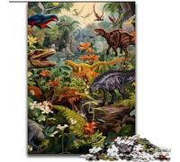 Puzzle da 1000 pezzi per adulti,puzzle del mondo dei dinosauri,realizzato in cartone,gioco interattivo per famiglie,decorazione fai da te per la casa,rompicapo stimolante,regalo da 1000 pezzi(26x38cm)