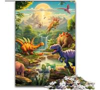 Puzzle da 1000 pezzi per adulti, Puzzle del mondo dei dinosauri, Realizzato in cartone, Regalo perfetto per compleanni, Natale, Halloween, Ringraziamento, Pasqua 1000 pezzi(26x38cm)