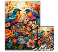 Puzzle da 1000 pezzi per adulti, puzzle del mondo dei fiori e degli uccelli, gioco rompicapo per adolescenti, regalo perfetto per le vacanze, 26X38CM/10,23x14,96 pollici.