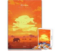Puzzle da 1000 pezzi per adulti, puzzle del Parco nazionale Kruger, gioco educativo per famiglie, decorazione perfetta, regalo di compleanno, dimensioni 38x52cm