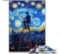 Puzzle da 1000 pezzi per adulti, puzzle del pittore del cielo notturno per un gioco rompicapo da 1000 pezzi per adolescenti, regalo perfetto per una serata di giochi in famiglia (dimensioni 26x38cm)