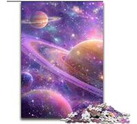 Puzzle da 1000 pezzi per adulti, puzzle del sistema solare galattico, in legno, rompicapo fai da te impegnativo, gioco interattivo per famiglie, dimensioni 50X75cm