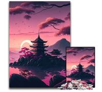 Puzzle da 1000 pezzi per adulti, puzzle del tempio giapponese per adulti, design intricato per adolescenti, decorazioni fai da te e divertimento che stimola la mente, 50x75cm/19,68x29,52 pollici