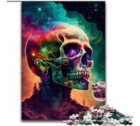 Puzzle da 1000 pezzi per adulti, puzzle del teschio psicopatico in cartone, idea regalo di compleanno, gioco rompicapo impegnativo, 1000 pezzi(26x38cm)